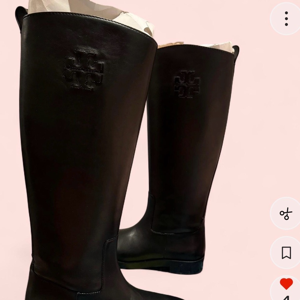 Tory Burch Black Riding Boots NWT